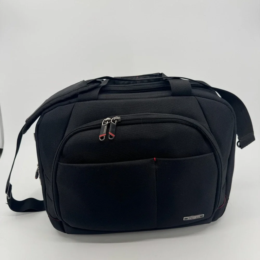 Samsonite Laptop Briefcase Black Shoulder Messenger Bag TSA Checkpoint Friendly
